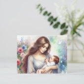 Europäische Mama 9 Postkarte (Stehend Vorderseite)