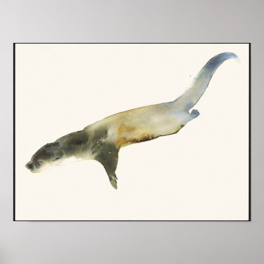 Europäische Otter Poster (Vorne)