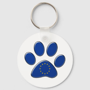 Europäische patriotische Katze Schlüsselanhänger