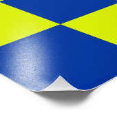 Europäische Polizeiautos Viereckfarben Fotodruck (Ecke)