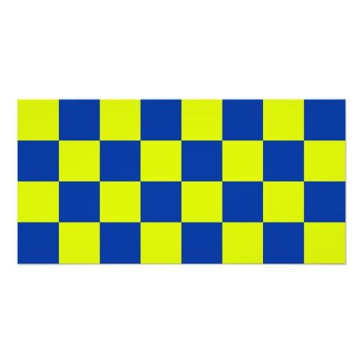 Europäische Polizeiautos Viereckfarben Fotodruck (Vorne)