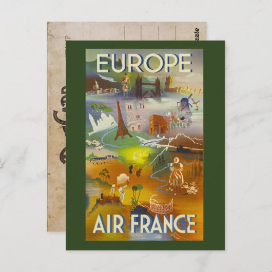 Europäische Postkarte (Vorne/Hinten)