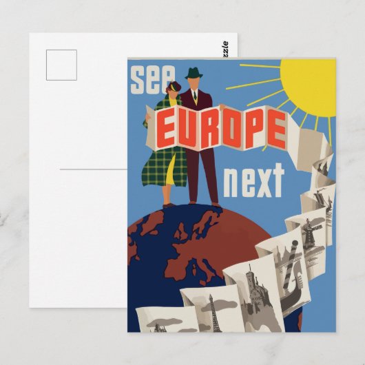 Europäische Postkarte (Vorne/Hinten)