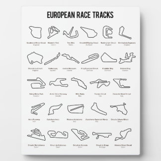 Europäische Rennstrecken Fotoplatte