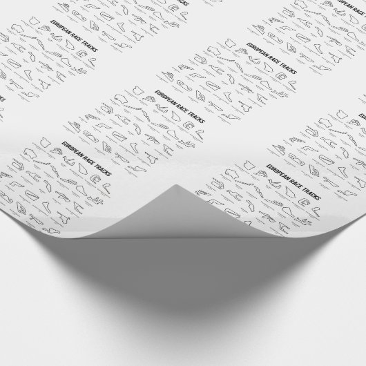 Europäische Rennstrecken Geschenkpapier (Ecke)