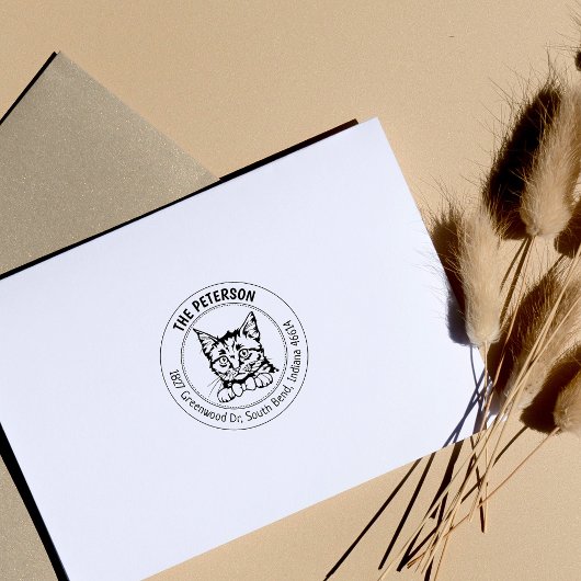 Europäische Rücksendeadresse für Kurze Haare Gummistempel