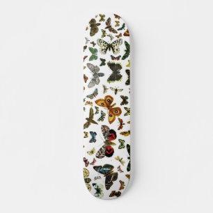 Europäische Schmetterlings-Collage Skateboard