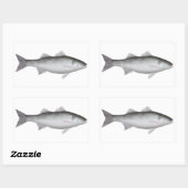 Europäische Seebarse Rechteckiger Aufkleber (Blatt)