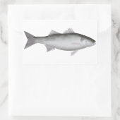 Europäische Seebarse Rechteckiger Aufkleber (Tasche)
