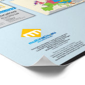 "Europäische Sprachen": Carte des Spraes d'Europe Poster (Ecke)