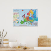"Europäische Sprachen": Carte des Spraes d'Europe Poster (Küche)