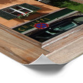 Europäische Stadtsicht aus einem Fenster Poster (Ecke)