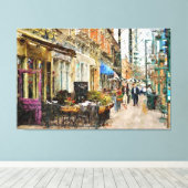 Europäische Straßenlandschaft Leinwanddruck (Insitu (Holzboden))