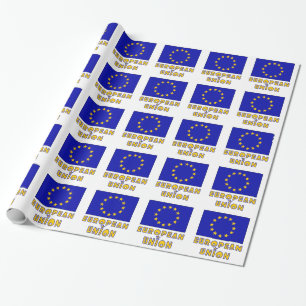 Europäische Union und EU-Flagge Geschenkpapier