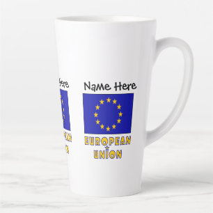 Europäische Union und EU-Flagge Personalisiert Milchtasse