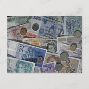 Europäische Währung Postkarte