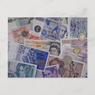 Europäische Währung Postkarte