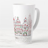 Europäische Weihnachtsläden Große Latte Tasse (Rechte Ecke)