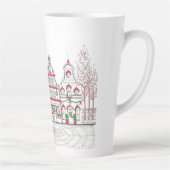 Europäische Weihnachtsläden Große Latte Tasse (Rechts)