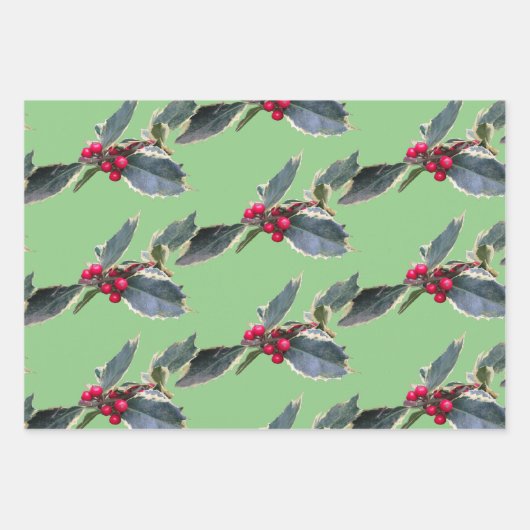 Europäische Weihnachtszettel Geschenkpapier Set (Vorderseite 2)