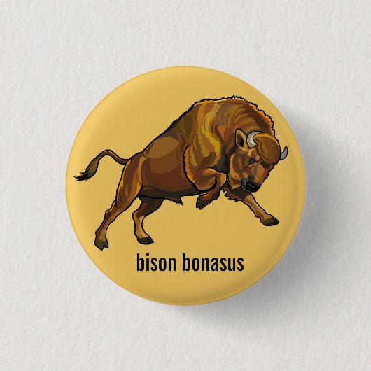 europäischer Bison Button (Vorderseite)