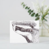 Europäischer Dachs (a455) Postkarte (Stehend Vorderseite)