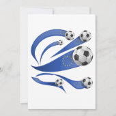 Europäischer Fußball Einladung (Vorderseite)