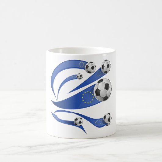 Europäischer Fußball Kaffeetasse (Mittel)