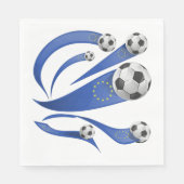 Europäischer Fußball Serviette (Vorderseite)