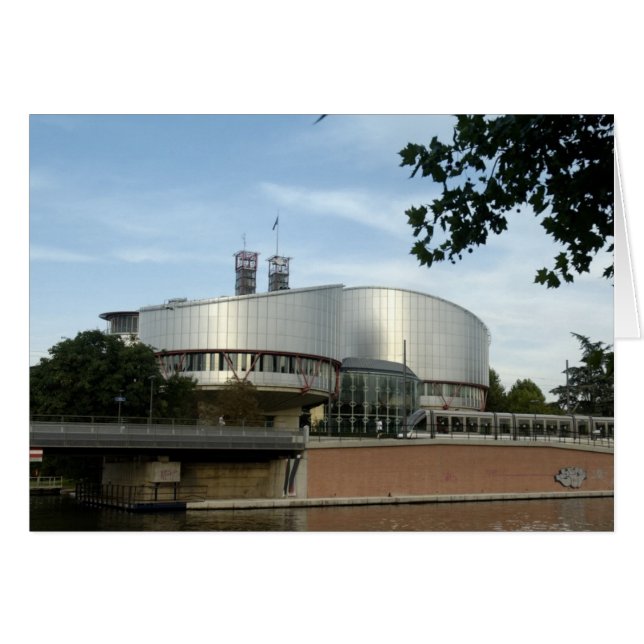 Europäischer Gerichtshof Straßburg Ansichtskarte (Vorderseite (Horizontal))