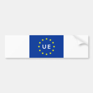 europäischer Gewerkschaftsflaggenland-Textname Autoaufkleber