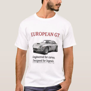 Europäischer GT-Vintage-Grand-Tourer-Sportwagen T-Shirt