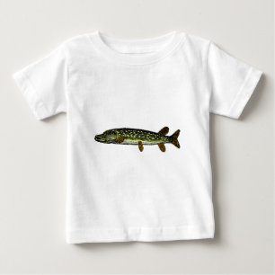Europäischer Hecht, Holzschnitt, 1833 Baby T-shirt