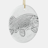 Europäischer Hecht Keramik Ornament (Rechts)