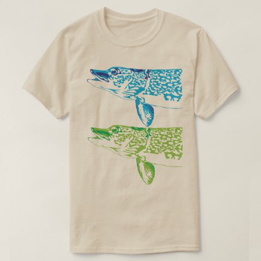 Europäischer Hecht T-Shirt (Design vorne)