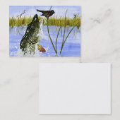 EUROPÄISCHER HECHT Visitenkarte-Schablone Visitenkarte (Vorne/Hinten)