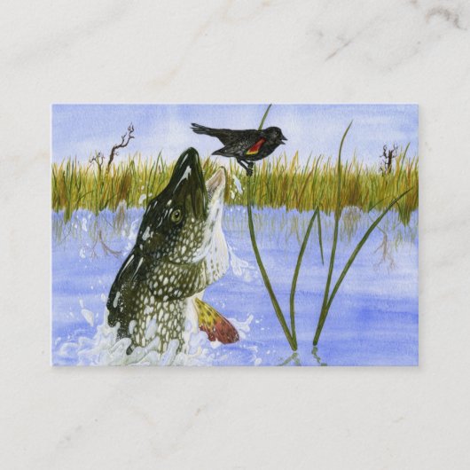 EUROPÄISCHER HECHT Visitenkarte-Schablone Visitenkarte (Vorderseite)