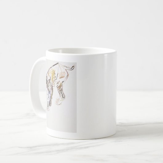 Europäischer Luchs Kaffeetasse (Vorderseite Links)