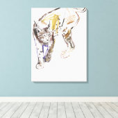 Europäischer Lynx Leinwanddruck (Insitu (Holzboden))