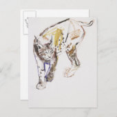 Europäischer Lynx Postkarte (Vorne/Hinten)