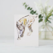 Europäischer Lynx Postkarte (Stehend Vorderseite)