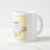 Europäischer Monogramm-Kaffeebecher Jumbo-Tasse (Vorderseite Rechts)