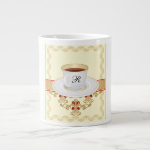 Europäischer Monogramm-Kaffeemaschine R Jumbo-Tasse