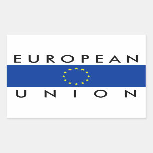 europäischer rechteckiger aufkleber