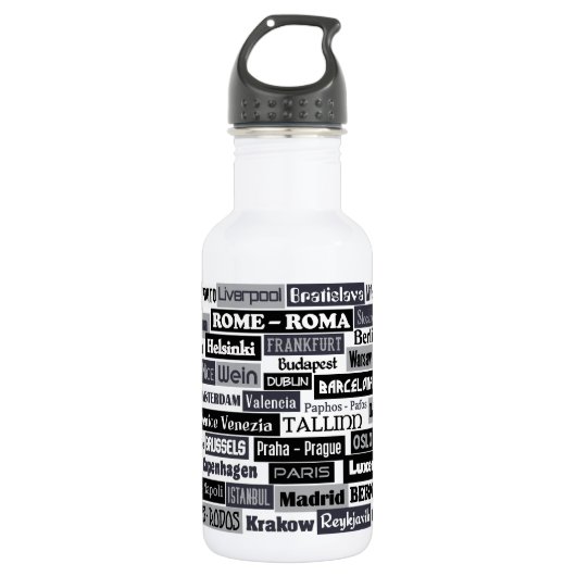 Europäischer Reisender Edelstahlflasche (Vorderseite)