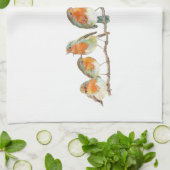 Europäischer roter Rotkehlchenvogelentwurf Küchentuch (Gefaltet)