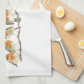 Europäischer roter Rotkehlchenvogelentwurf Küchentuch (Viertel Falte)