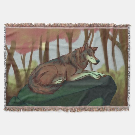 Europäischer Wolf Decke (Vorderseite)