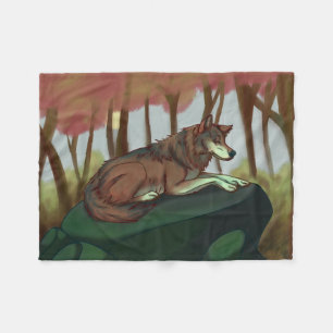 Europäischer Wolf Fleecedecke