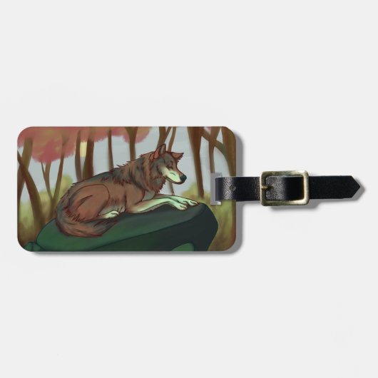 Europäischer Wolf Gepäckanhänger (Vorderseite horizontal)